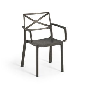 Silla con Descansabrazos Metalix Bronce para Exterior