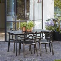 Silla con Descansabrazos Metalix Bronce para Exterior