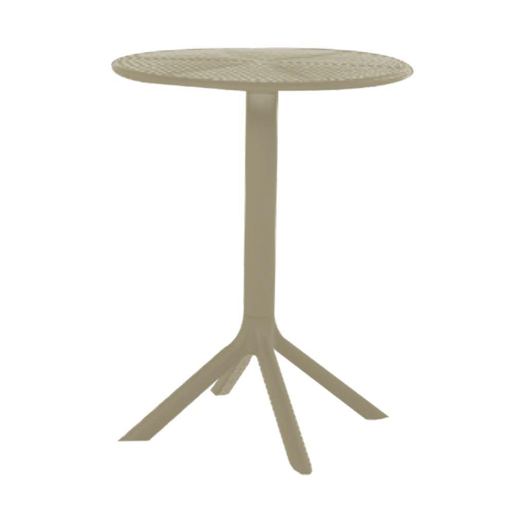 Mesa de Polipropileno para Exterior Diseño Redondo Jodie Color Verde Mesa Redonda Exterior…