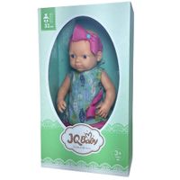 Muñeca Bebé con Atuendo Estampado en Plumas