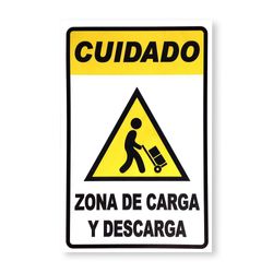 Rótulo de Peligro por Zona de Carga y Descarga 20 x 30 Cm