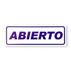 Rótulo de Abierto y Cerrado 30 x 20 Cm