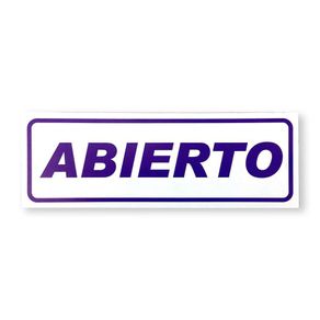 Rótulo de Abierto y Cerrado 30 x 20 Cm