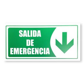 Rótulo de Salida de Emergencia 30 x 14 Cm