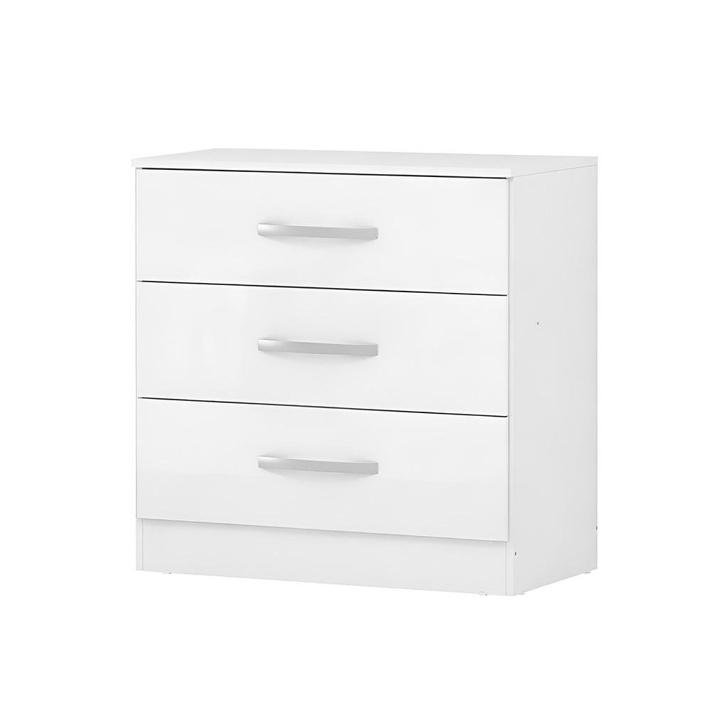 Gavetero Clara con 3 Gavetas 71 x 45 x 77 cm Color Blanco Gavetero Clara con 3 Gavetas Color Blanco de 71 x 45 x 77 Cm