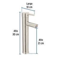 Monomando Alto Satín para Lavabo Tubig