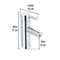 Monomando Corto Cromo para Lavabo Tubig