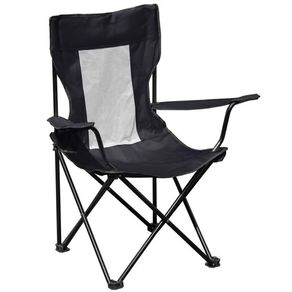 Silla Plegable para Camping Negra