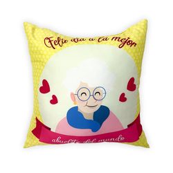 Cojín Decorativo Mejor Abuelita Del Mundo 45 Cm