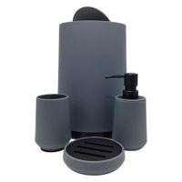 Set de 4 Piezas de Baño Gris