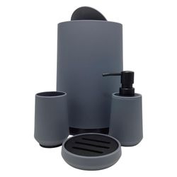 Set de 4 Piezas de Baño Gris