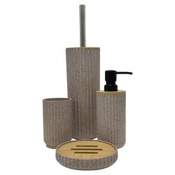 Set de 4 Piezas de Baño Beige