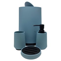 Set de 4 Piezas de Baño Azul