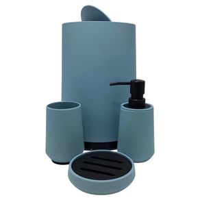 Set de 4 Piezas de Baño Azul