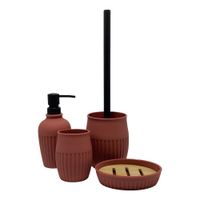 Set de 4 Piezas de Baño Naranja