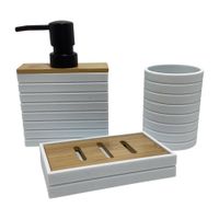 Set de 3 Accesorios de Baño Blanco