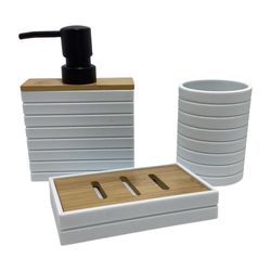 Set de 3 Accesorios de Baño Blanco