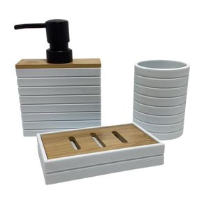 Set de 3 Accesorios de Baño Blanco