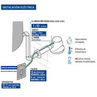 Regadera Eléctrica 4 Temperaturas 5-3/8 Plg Azul