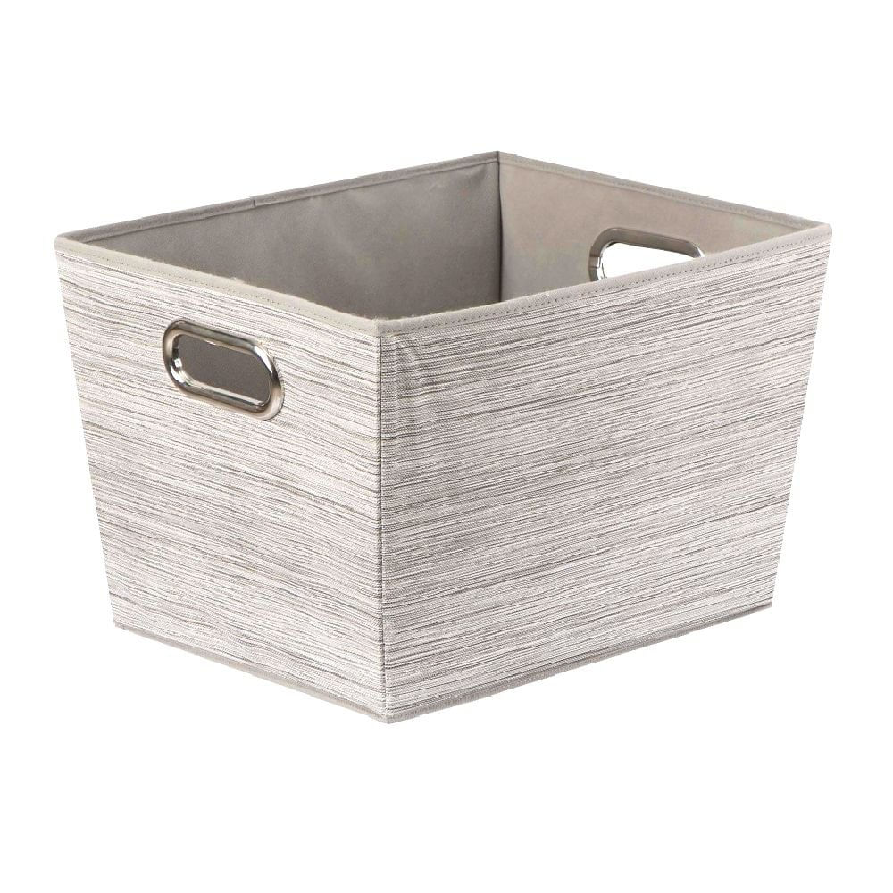 Caja Organizadora Mediana de Tela Color Beige 25 x 26 cm Caja Organizadora Mediana 25 x 26…