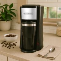 Cafetera Personal 2 Tazas Con Taza Térmica De Acero Inoxidable