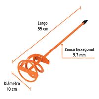 Revolvedor de Pintura 10 Cm para Taladro