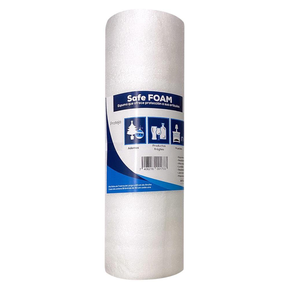 Rollo de Espuma SafeFoam de 40 cm x 7 m x 1.5 mm Blanco