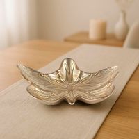 Plato de Vidrio Diseño Mariposa Dorado