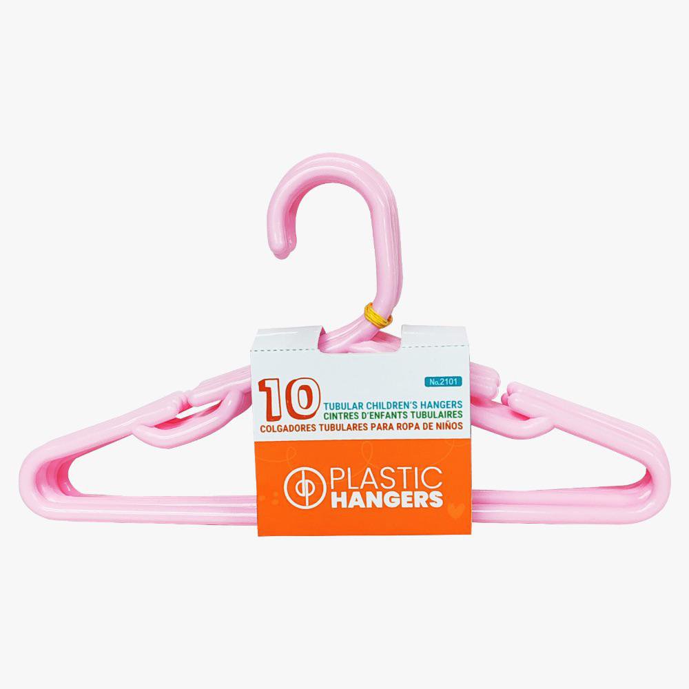 Set de 10 Serchas Infantiles Tubulares de Plástico Color Rosado Serchas Infantiles de Plástico Rosas 10 Unidades