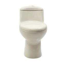 Sanitario Alargado de Una Pieza Blanco