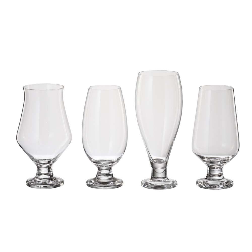 Set de 4 Vasos Cerveceros Color Transparente