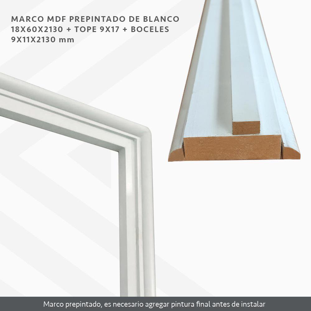 Marco de Mdf ColorBlanco de 17x60x2130 cm