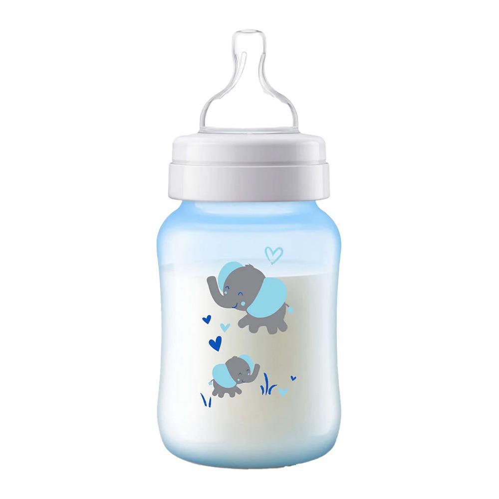 Pacha Anticólicos con Válvula Air Free y Cuello Ancho Diseño de Elefante de 9 Oz para 1+ M…
