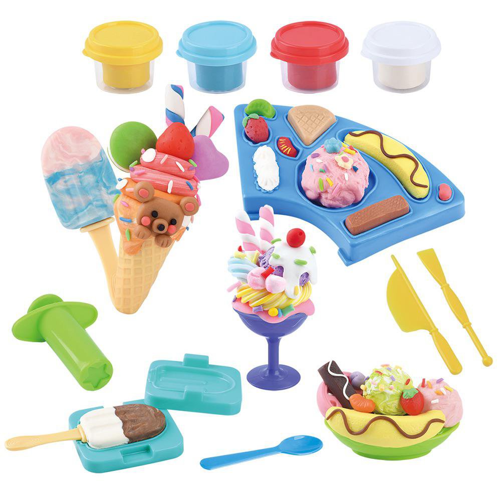 Set de Plasticina de Heladería de 15 Piezas para 3+ Años Set de Plasticina Heladería con M…