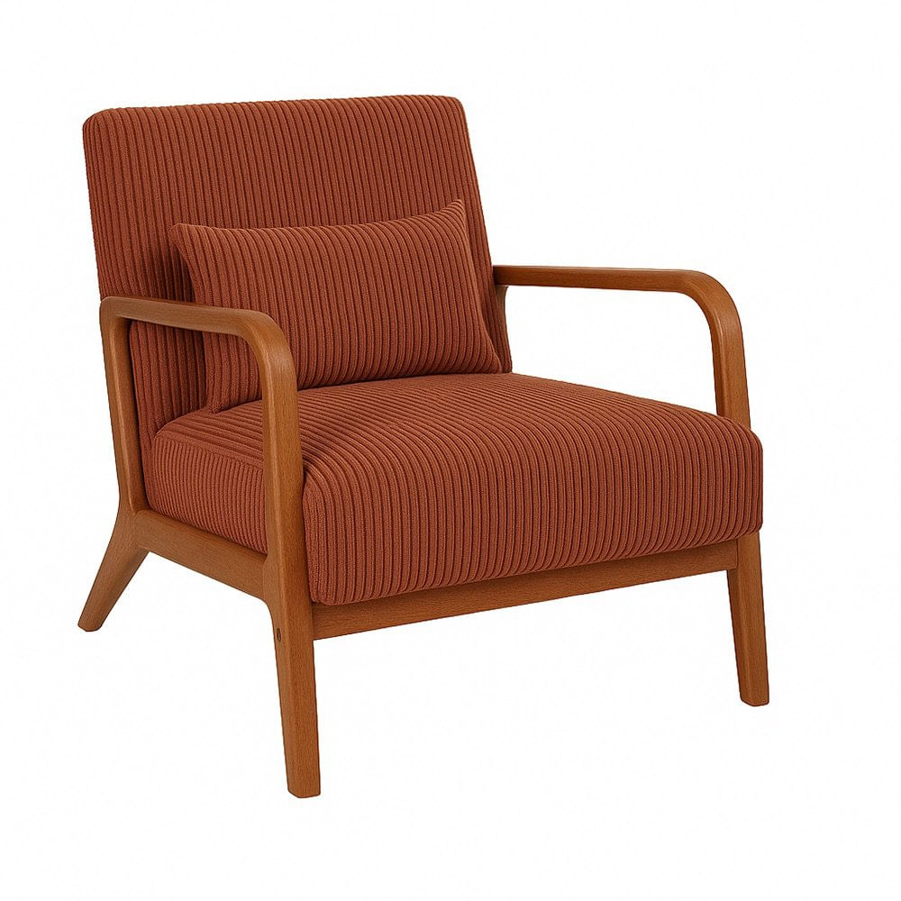Sillón Scott de 64.5 x 83.5 x 75 cm con Cojín Lumbar - Varios Colores Terracota