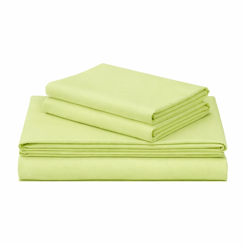 Set de Sábanas 300 Hilos Color Verde - Varios Tamaños Queen