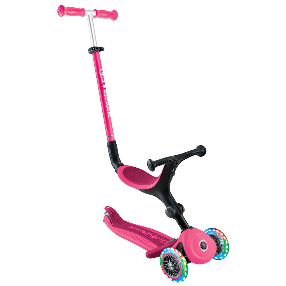Monopatín 3 en 1 de 3 Ruedas con Luces Plegable para Niña Color Rosado Scooter Plegable co…