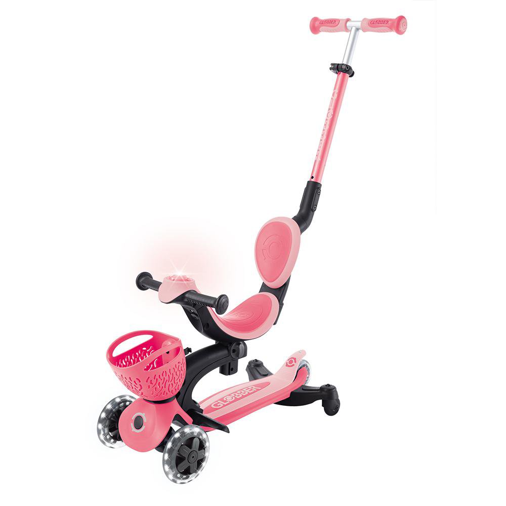 Monopatín 360 3 en 1 de 3 Ruedas con Luces Plegable para Niña Color Rosado Scooter Plegabl…
