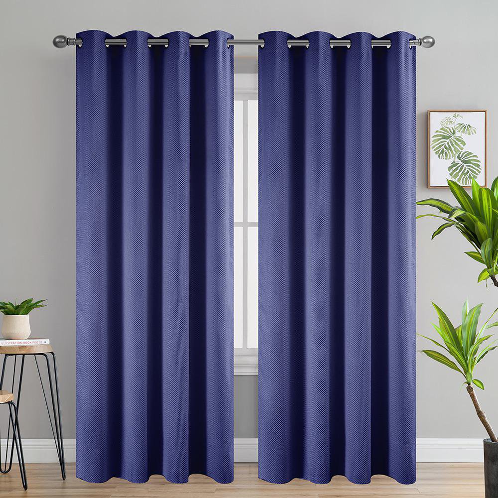 Cortina Tela Tipo Velvet de 135 x 240 cm con Ojillos Metálicos - Varios Colores Azul