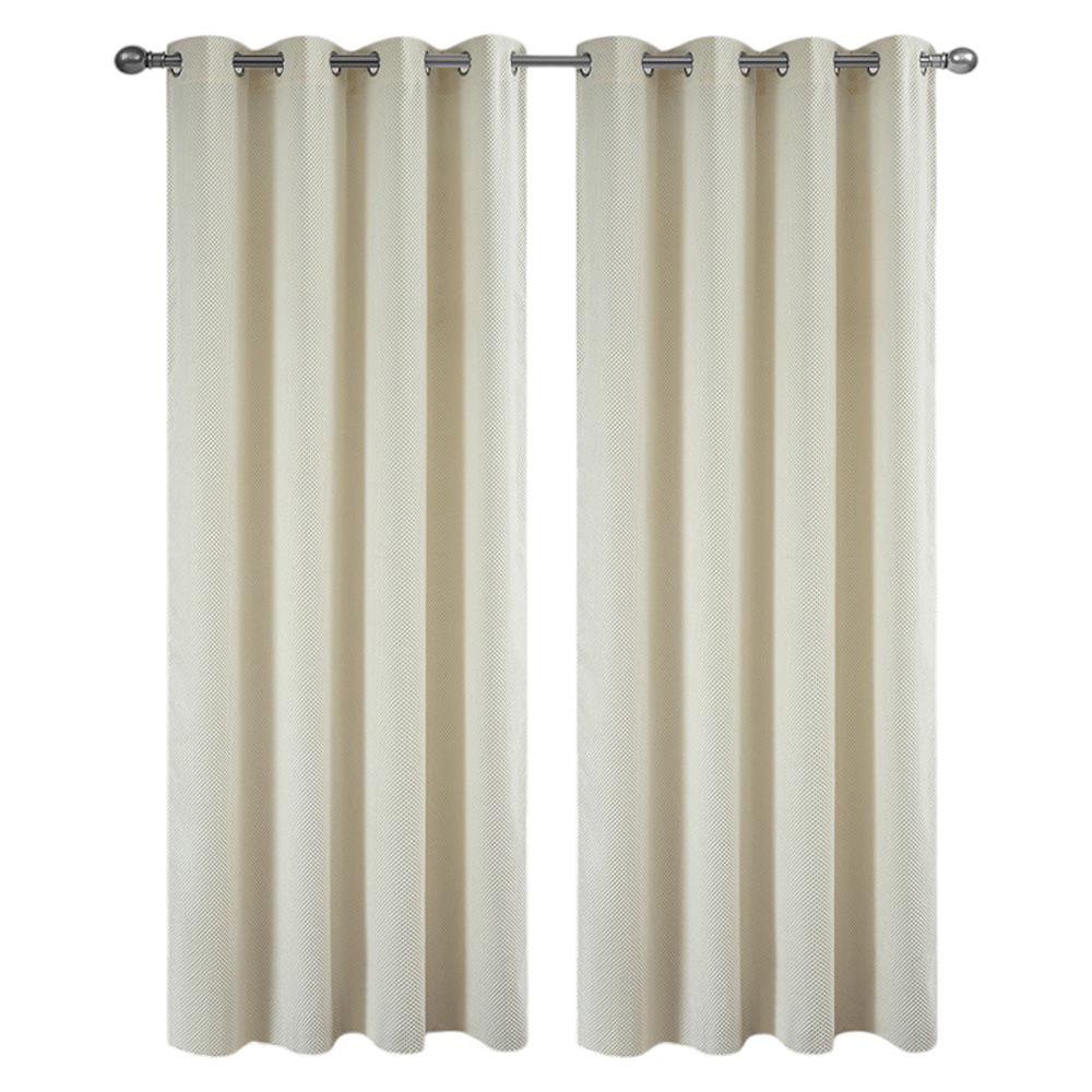 Cortina Tela Tipo Velvet de 135 x 240 cm con Ojillos Metálicos - Varios Colores Beige