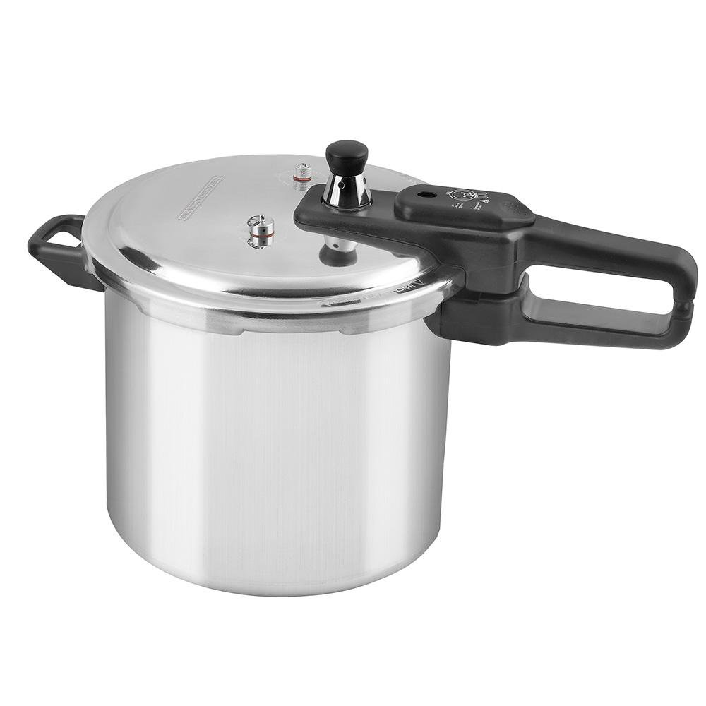 Olla de Presión de 9 L de Aluminio para Cocción Rápida Color Plateado