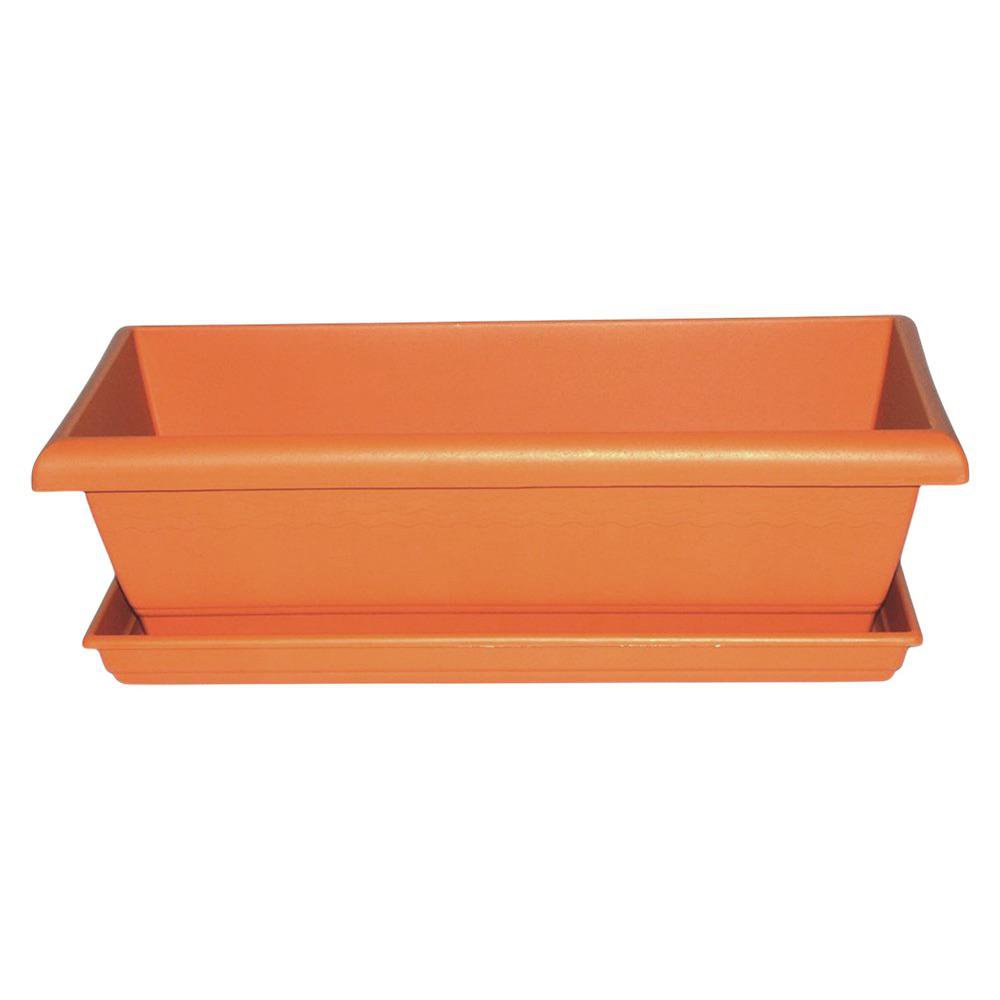 Maceta Plástica Rectangular Color Terracota - Varios Tamaños