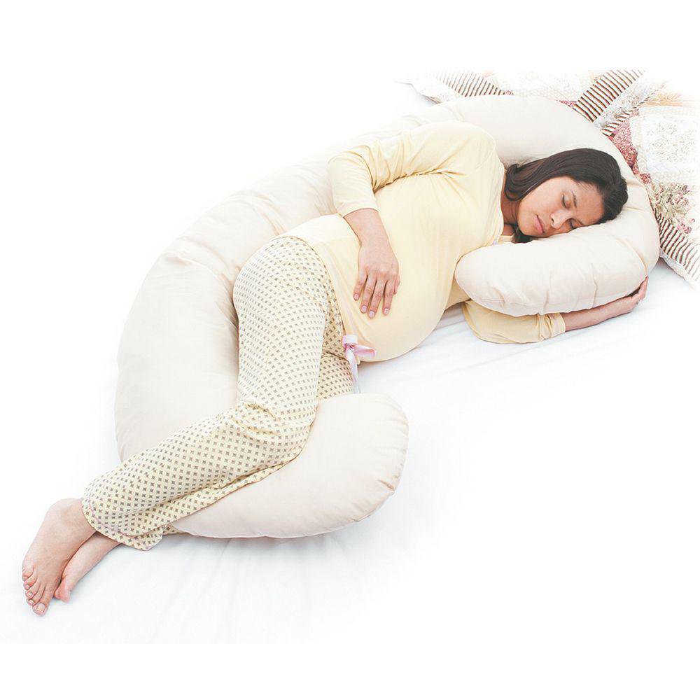 Cojín en Forma de C para Embarazo y Lactancia de 260 Cm Color Beige Almohada en Forma de C para Embarazo y Lactancia Beige de 260 cm