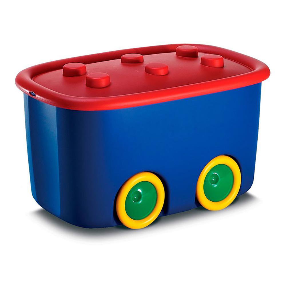 Caja Organizadora con Rodos Color Azul