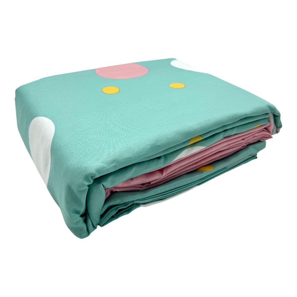 Set de Sábanas 4 Piezas Tamaño Full/Queen Diseño Dots Multicolor