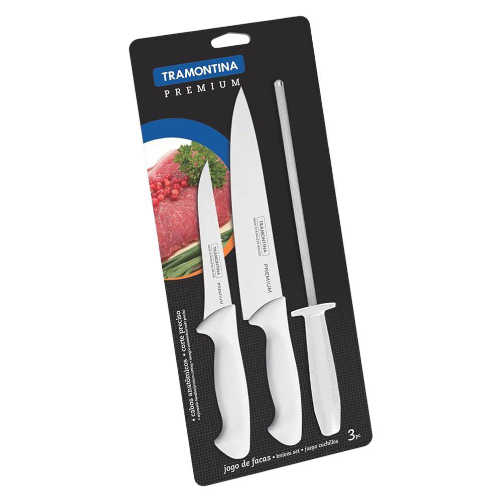 Set de 3 Cuchillos Premium Color Blanco