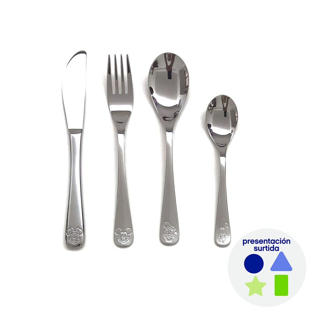 Set de 4 Cubiertos para Niño Colección Alegría Diseños Surtidos