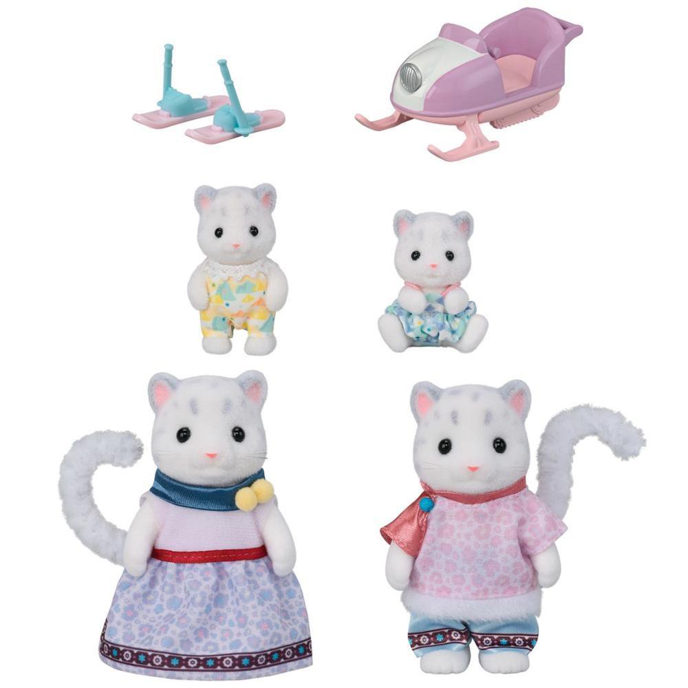Set de Figuras Sylvanian Families Familia Leopardo de las Nieves de 5 Piezas Familia Leopa…