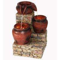 Fuente Jarrones Bronce Con Luz Led - Z