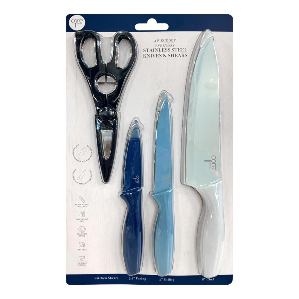 Set de Cuchillos con Tijeras Multicolor